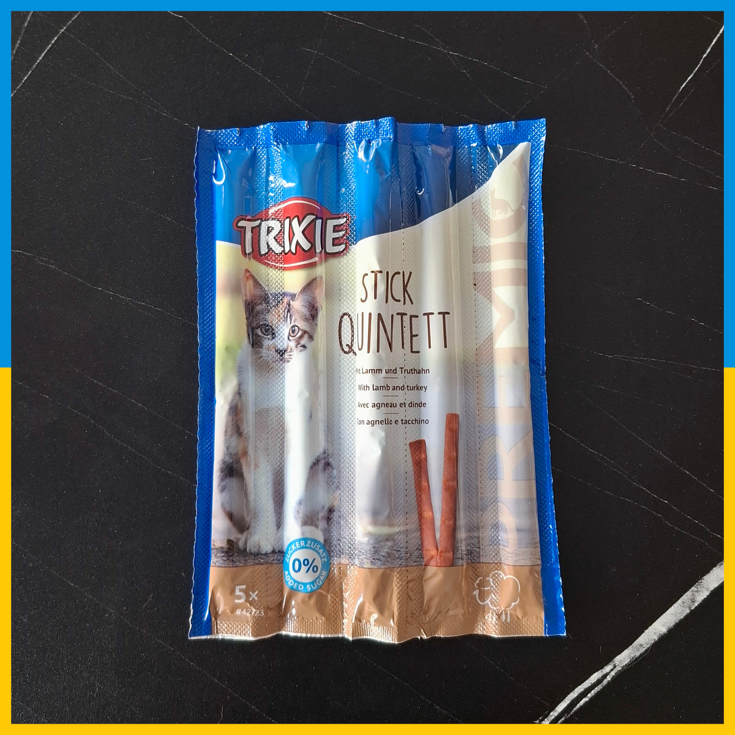 تشویقی مدادی گربه تریکسی - بدون قند - طعم بره و بوقلمون - 5 تایی