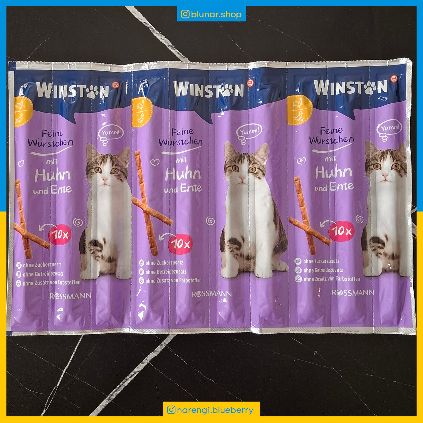 تشویقی مدادی گربه وینستون - مرغ و اردک - بسته 10 تایی