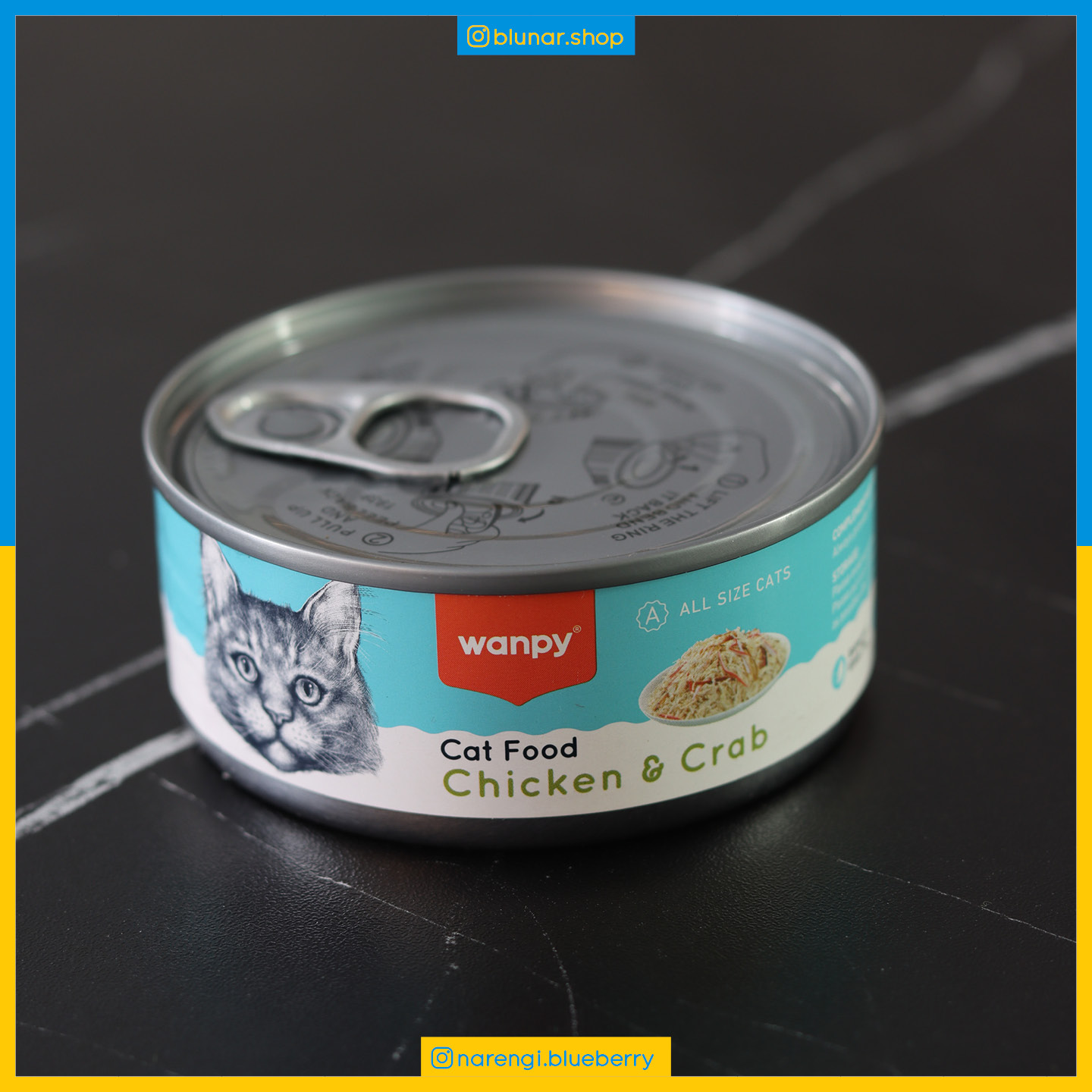 کنسرو نچرال مخصوص گربه ونپی مرغ و خرچنگ - 95 گرمی