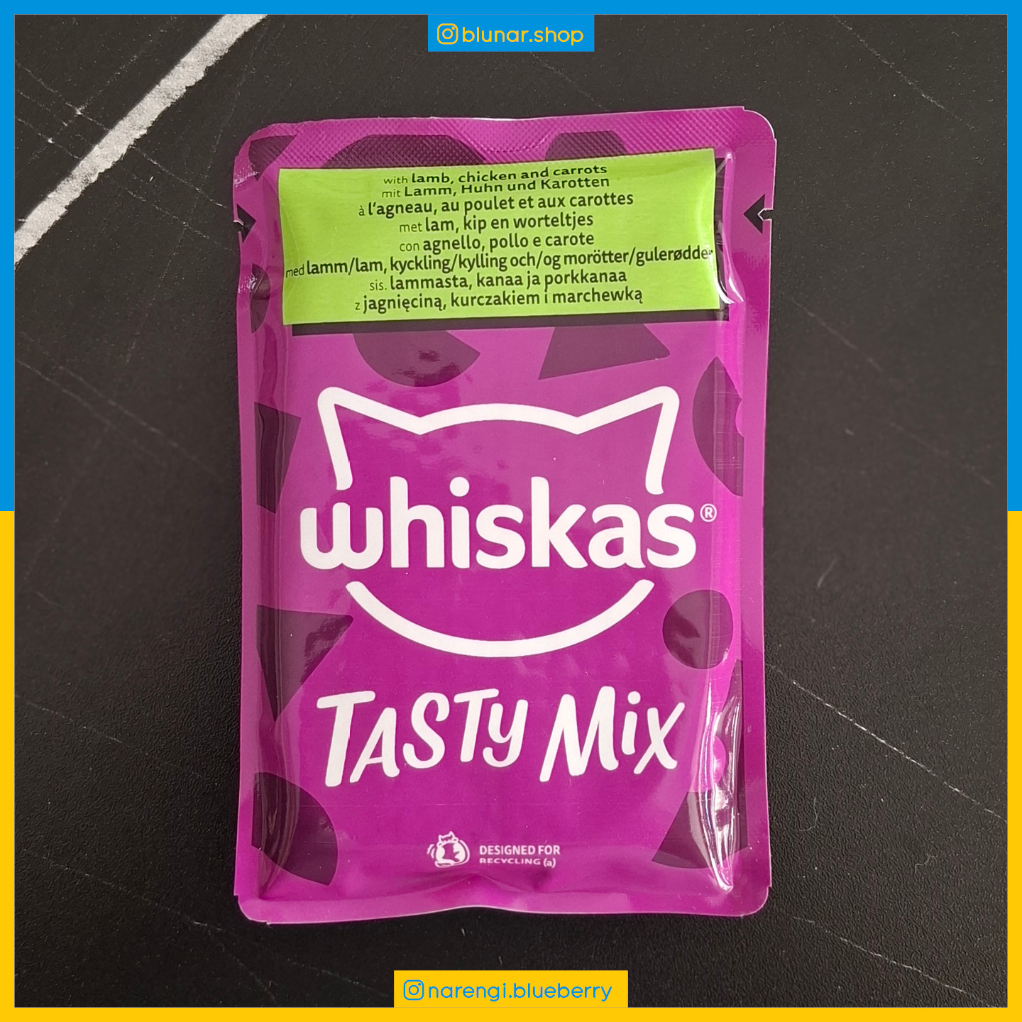 پوچ ویسکاس - گربه بالغ - بره و مرغ و هویج Tasty Mix