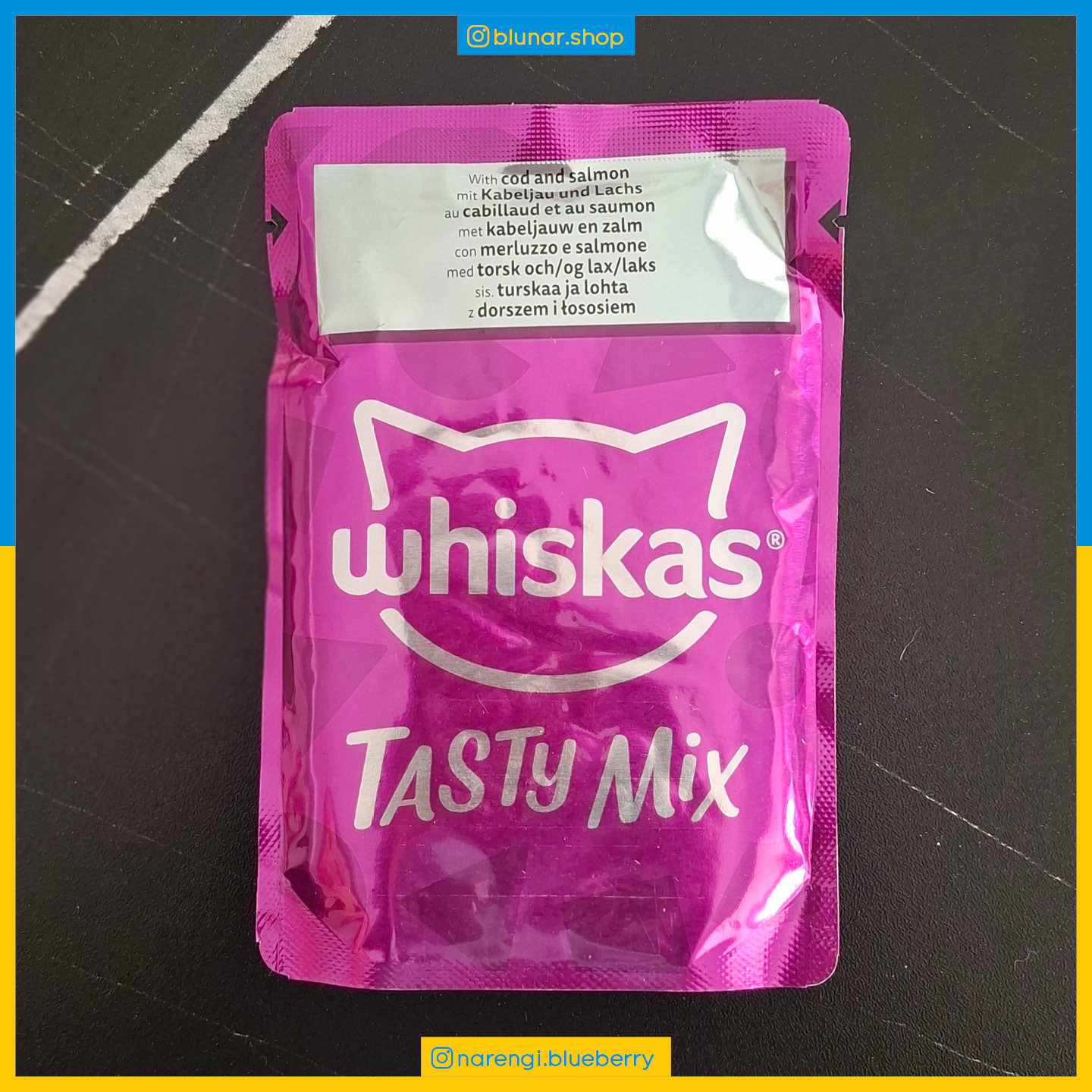 پوچ ویسکاس - گربه بالغ - ماهی کاد و سالمون Tasty Mix