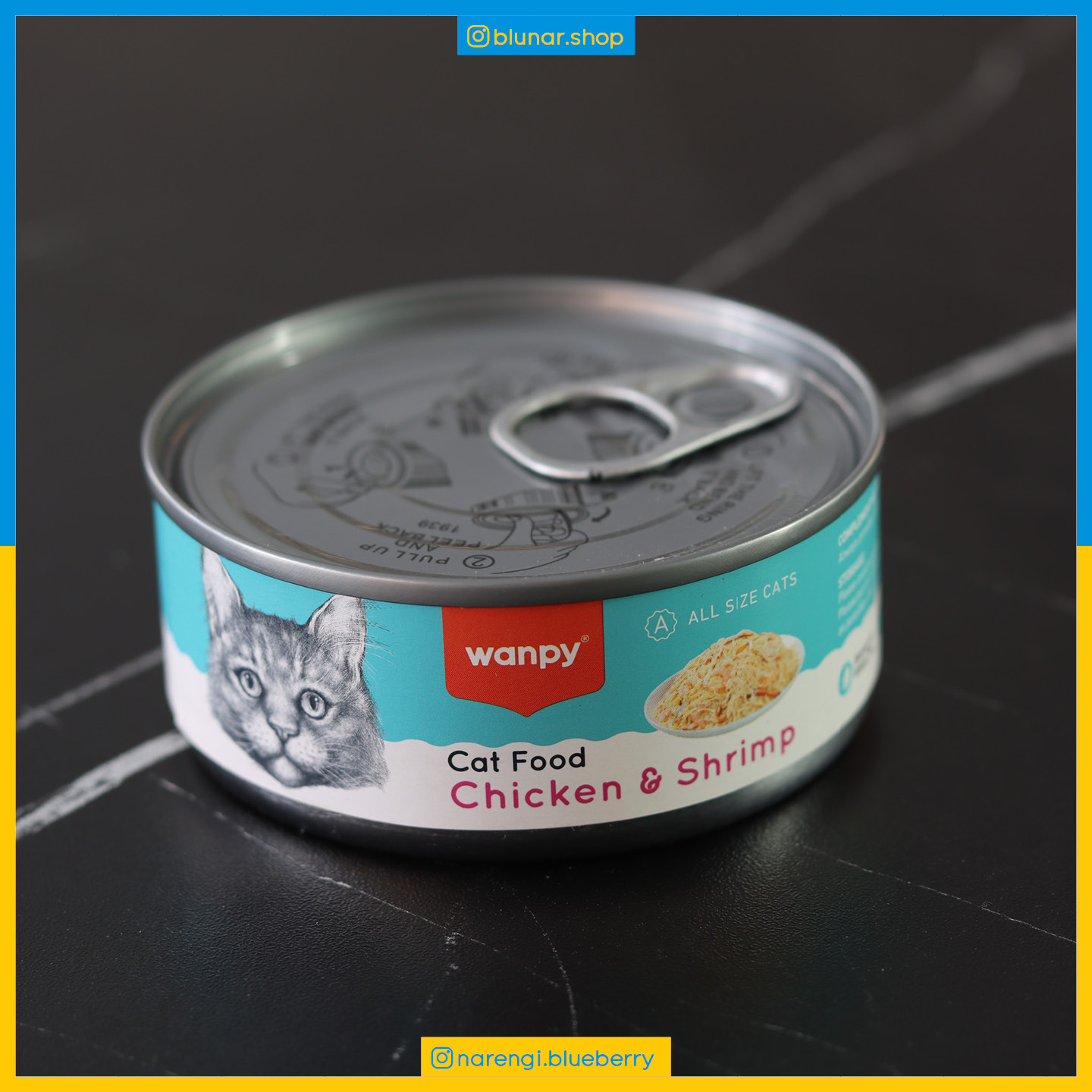 کنسرو نچرال مخصوص گربه ونپی مرغ و گوش ماهی - 95 گرمی